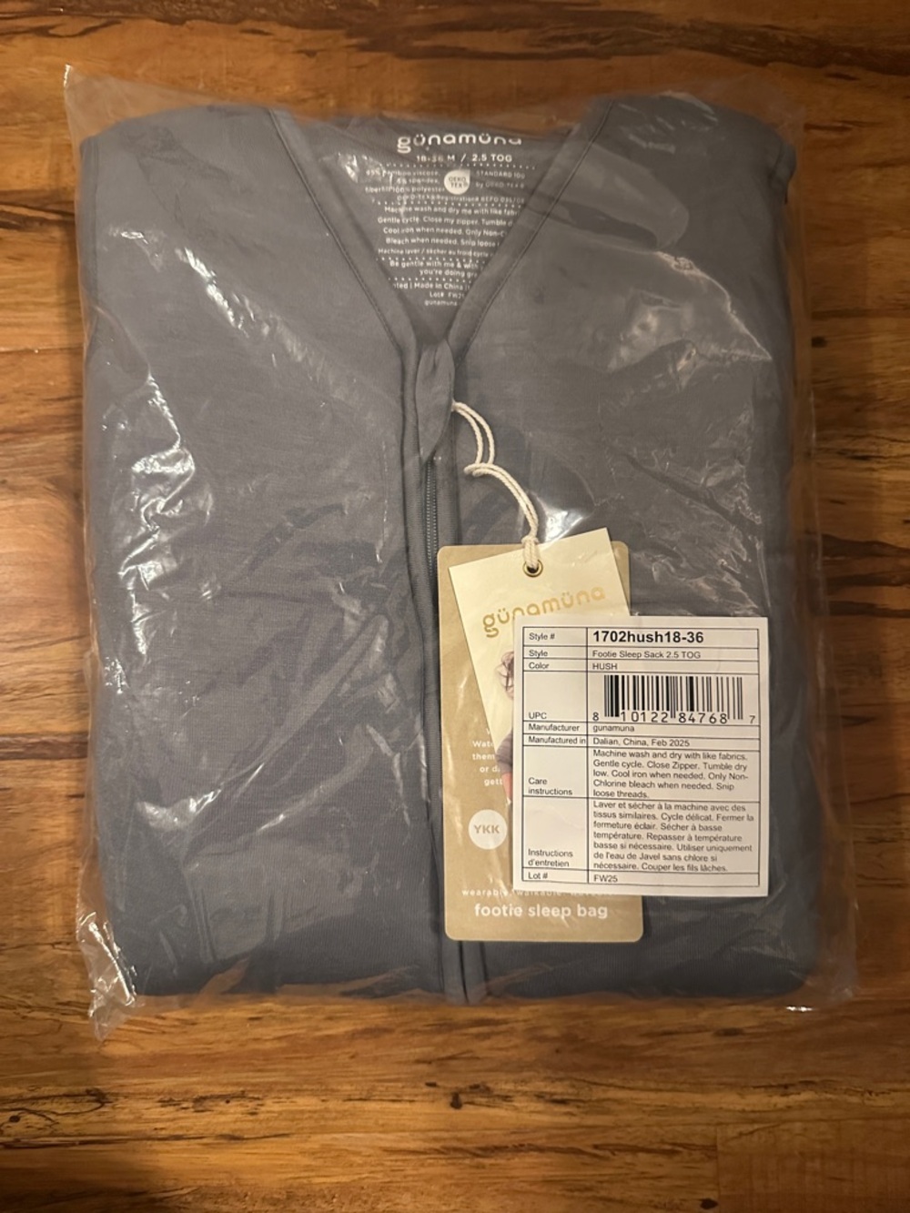 gunamuna Footie Sleep Bag 2.5 TOG 18-36 months
